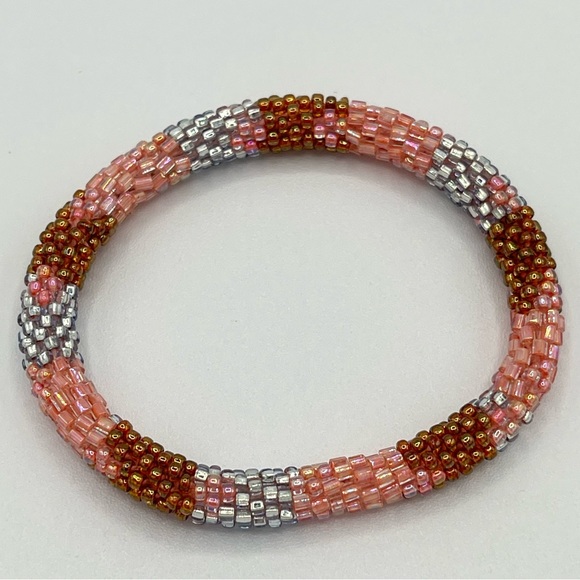 LILY AND LAURA Jewelry - Slip-on Bracelet Crocheted with Glass Seed Beads